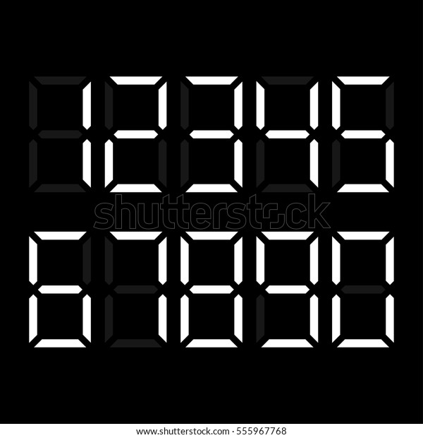 Digital Number Vector Illustration Stock Vector (Royalty Free ...