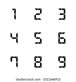 Digital Number Vector Pack Stock Vector (Royalty Free) 1011646915 ...