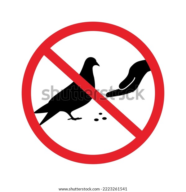 Do Not Feed Birds Vector Sign Stock Vector (Royalty Free) 2223261541