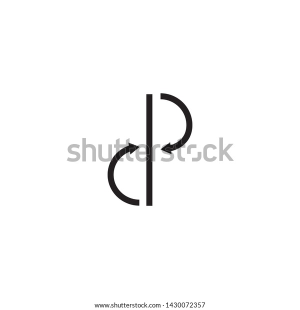 Dp Symbol Icon Vector Illustration Arrow Stock Vector (Royalty Free