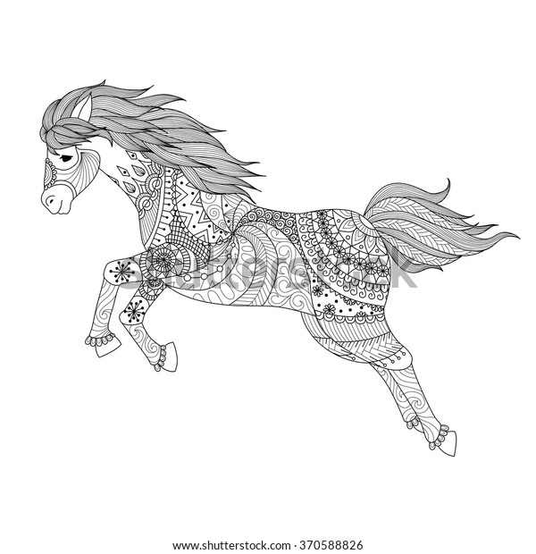 抽象画 馬のデザイン モノクロ 野生馬の黒と白の概要 - マスタング ベクトル デザインの