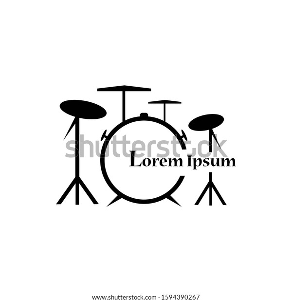 Drum Logo Design Template Drum Vector Stock Vector (Royalty Free
