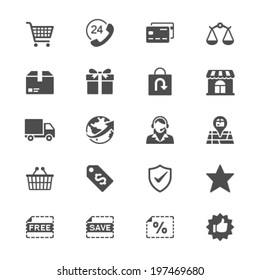 E-commerce flat icons Imagem Vetorial Stock