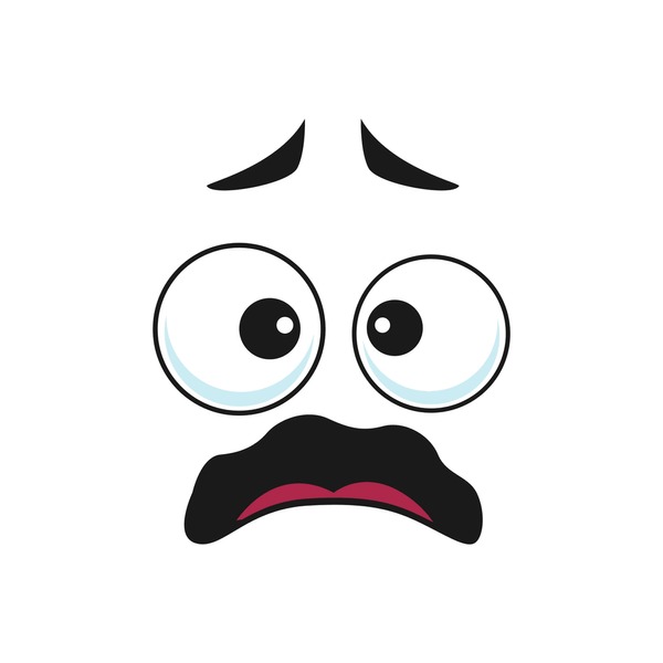 Premium Vector  Fear cartoon emotion scared face comic expression