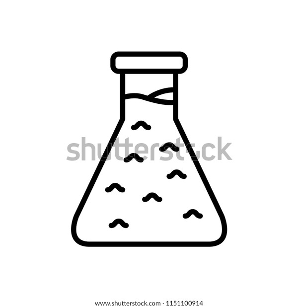 Erlenmeyer Flask Outline Vector Icon Stock Vector (Royalty Free