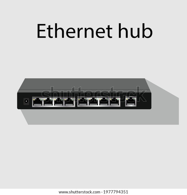 Hub Active Hub Network Hub Stock Vector (Royalty Free