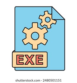 Exe File Icon Executable File Symbol Stock Vector (Royalty Free ...