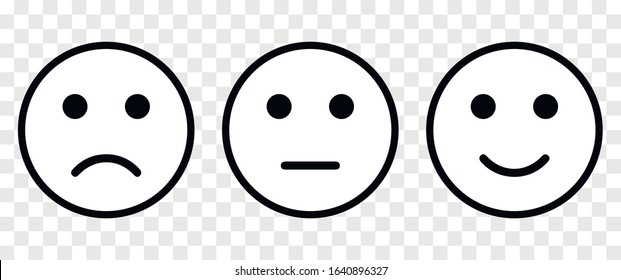 Face Smile Icon Positive Negative Neutral Stock Vector (Royalty Free ...