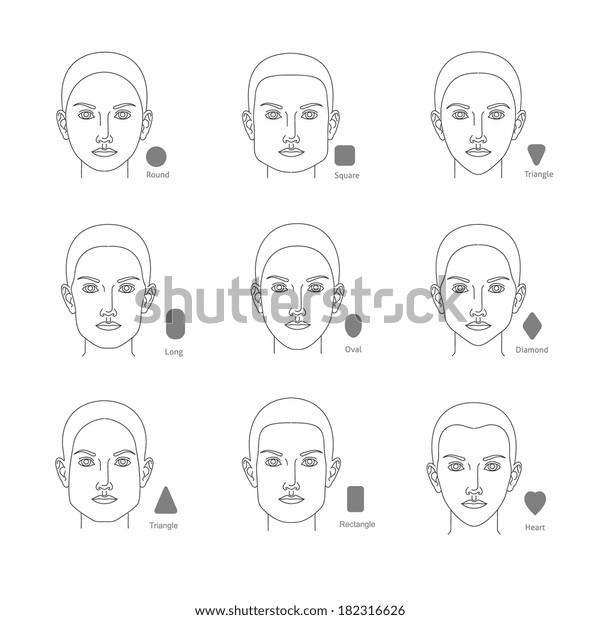 Face Type Stock Vector (Royalty Free) 182316626 Shutterstock