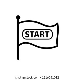 Flag Start Finish Icon Vector Template Stock Vector (Royalty Free ...