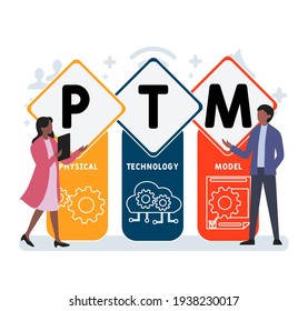 Flat Design People Ptm Physical Technology Stock Vector (Royalty Free