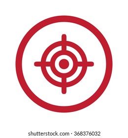 Flat Red Target Icon Circle On Stock Vector (Royalty Free) 368376032 ...