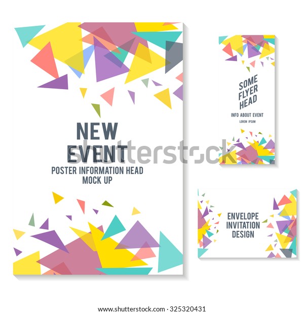 Fliers Brochure Envelope Design Mock Vector Stock Vector (Royalty Free