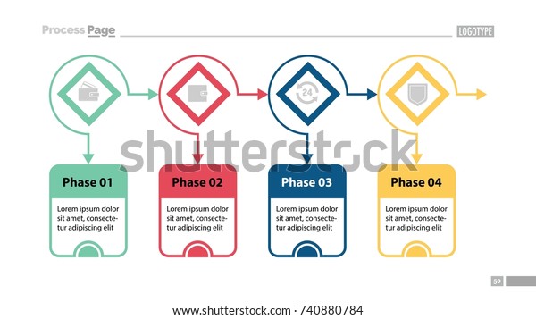 Four Options Process Chart Slide Template Stock Vector (Royalty Free ...