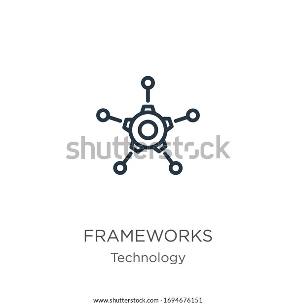 Frameworks Icon Thin Linear Frameworks Outline Stock Vector (Royalty ...