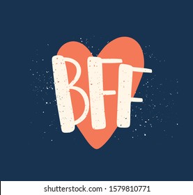 Vetores de Cute Personagens De Desenhos Animados De Letras Bff Melhores Amigos Para Sempre A Sorrir e mais imagens de Abraçar - iStock
