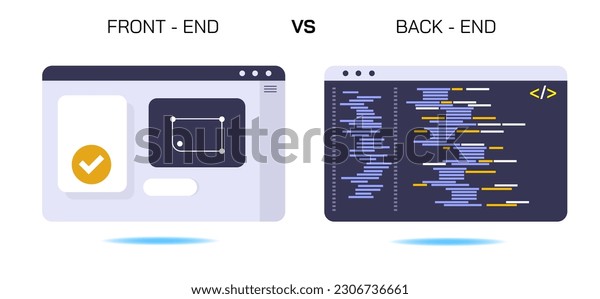 Front End Vs Back End Development Stock Vector (Royalty Free ...