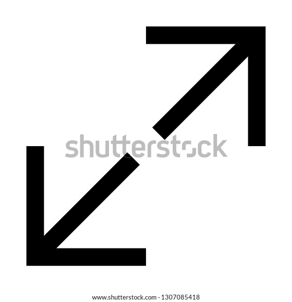 Full Screen Button Icon Simple  Stock Vector (Royalty Free