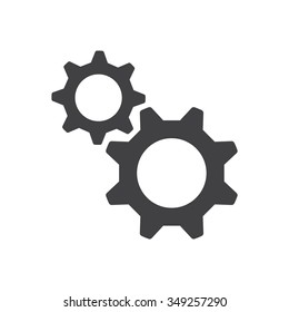 gear Icon vector vlak ontwerp: stockvector