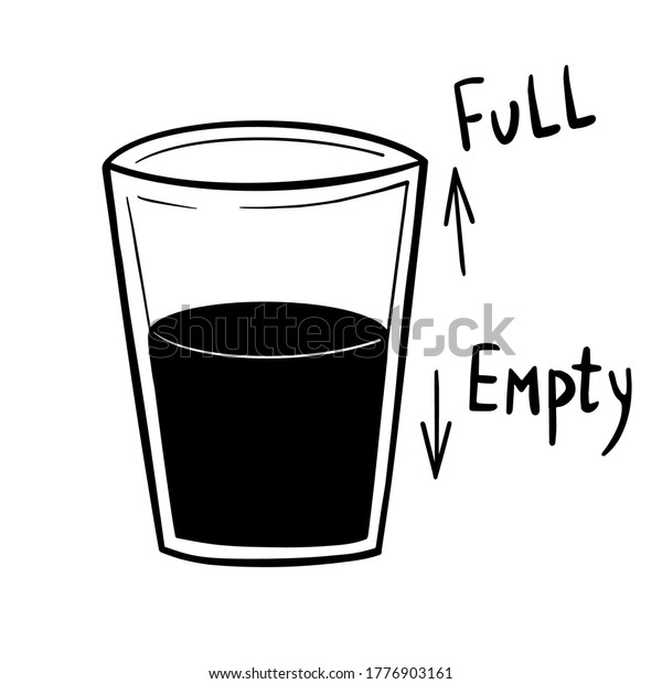 Glass Half Empty Glass Half Full Stock Vector (Royalty Free) 1776903161