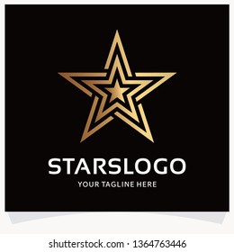 Gold Star Logo Design Template Inspiration Stock Vector (Royalty Free ...