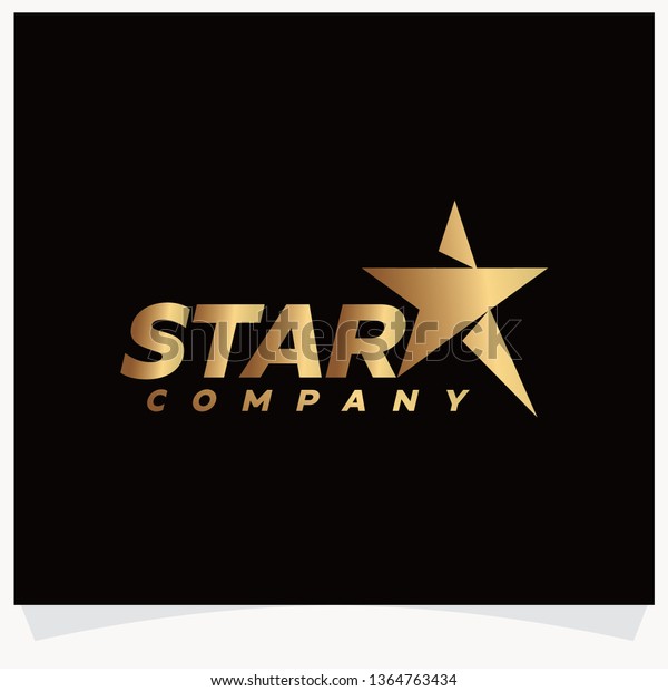 Gold Star Logo Design Template Inspiration Stock Vector (Royalty Free ...