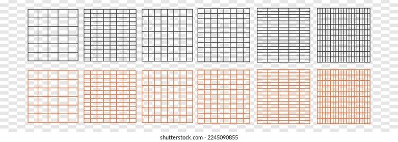 Grid Tables Vector Set Design Template Stock Vector (Royalty Free ...