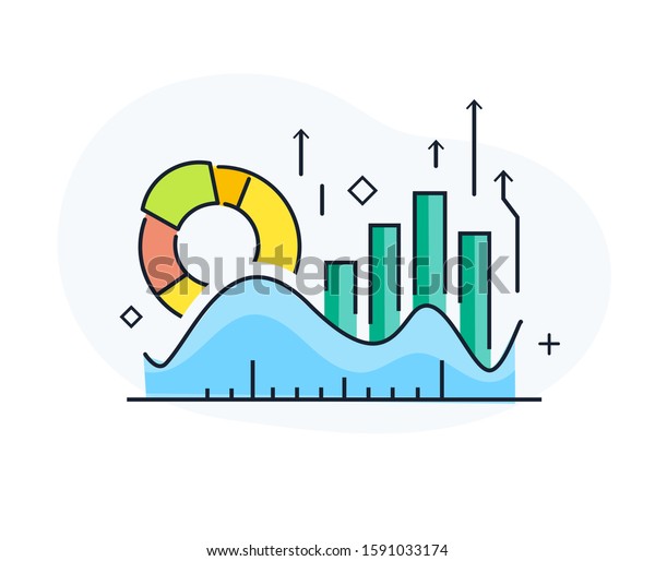 Growth Indicators Diagrams Vector Eps 10 Stock Vector (Royalty Free