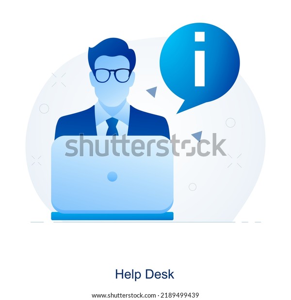 Help Desk Information Icon Concept Stock Vector (Royalty Free
