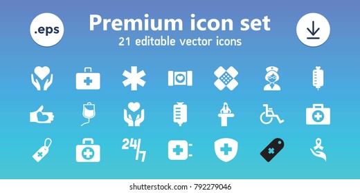 Health Icons Set 21 Editable Filled: vector de stock (libre de regalías ...