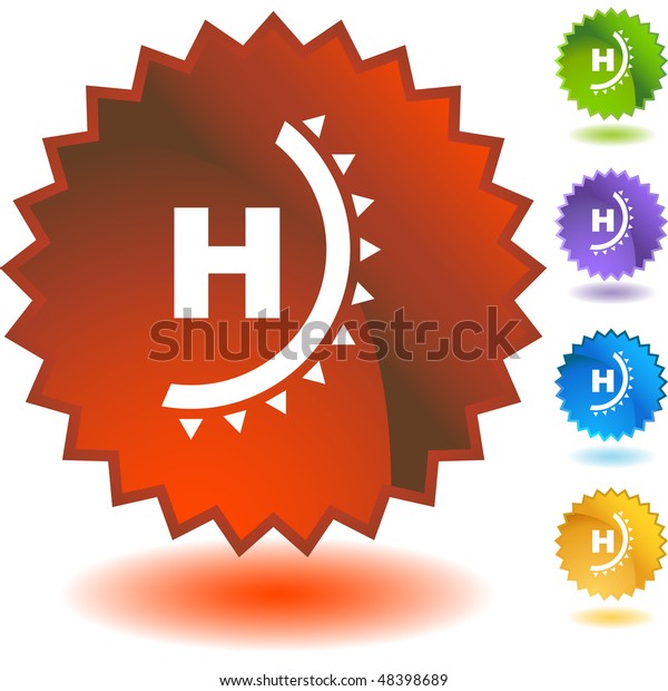 High Pressure System  Button Isolated Stock Vector (Royalty Free