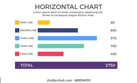 Horizontal Bar Chart Ui Element Template Stock Vector (Royalty Free ...