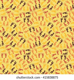 Human Footsteps Seamless Pattern Background Vector Stock Vector ...