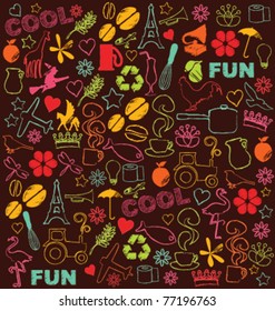 Icons Cool Pattern Stock Vector (Royalty Free) 77196763 | Shutterstock