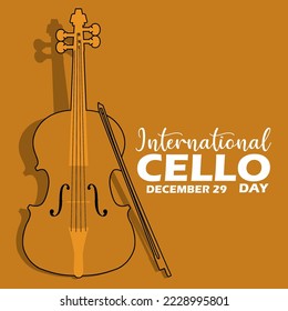 Illustration Stringed Instrument Called Cello Bold Stock Vector ...