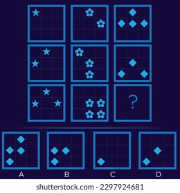 Intelligence Questions Matrix Iq Test Logic Stock Vector (Royalty Free ...