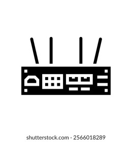 Iot Gateway Data Center Glyph Icon Stock Vector (Royalty Free ...