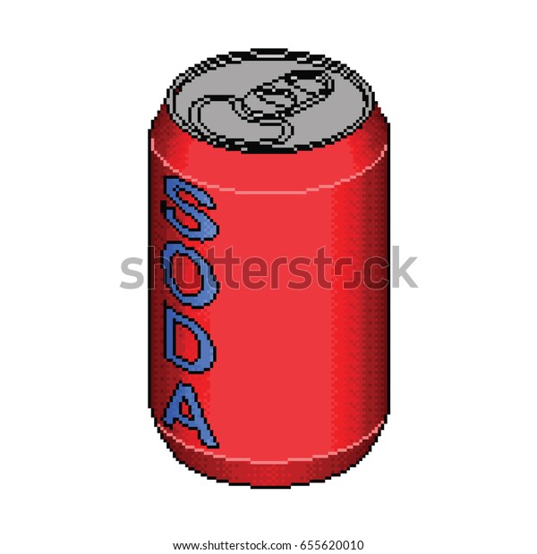 Isometric Pixel Soda Can Stock Vector (Royalty Free) 655620010