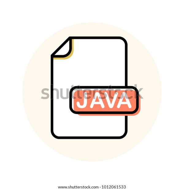 Java File Format Extension Color Line Stock Vector (Royalty Free ...