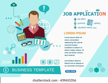Job Application Design Concepts Words Learning Stock Vector (Royalty ...