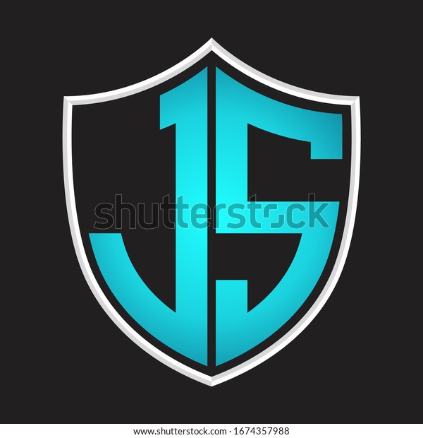 Js Logo Monogram Shield Shape Isolated Stock Vector (Royalty Free ...