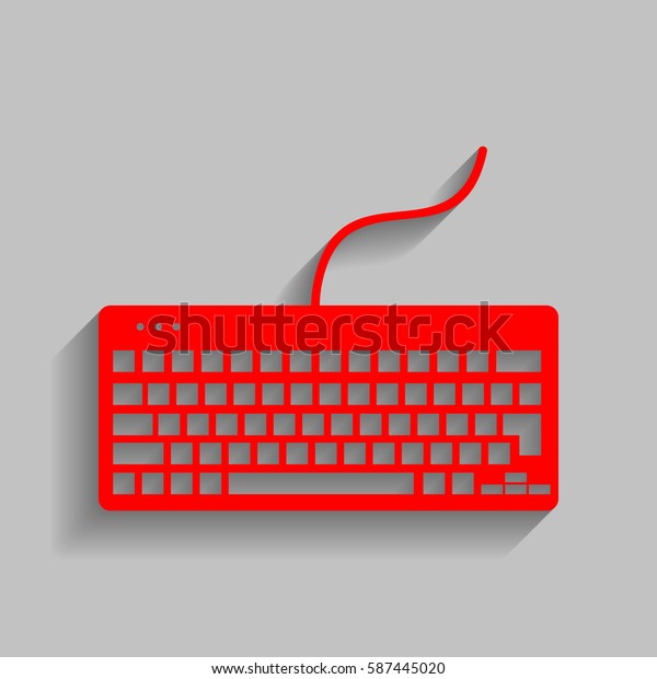 Keyboard Simple Sign Vector Red Icon Stock Vector (Royalty Free ...