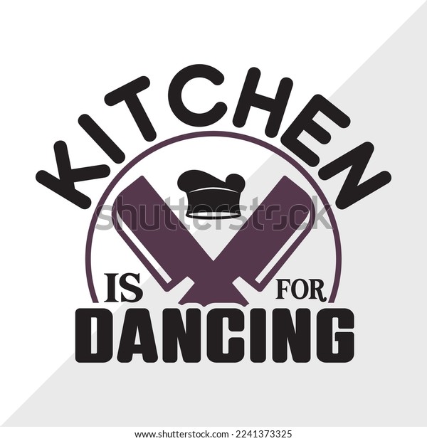 Kitchen Dancing Printable Vector Illustration 
