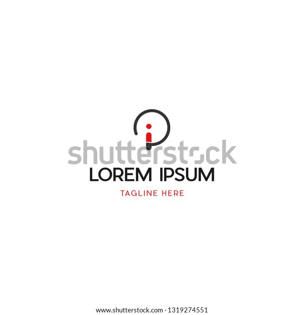 Letter Ip Creative Vector Logo Design Stock Vector (Royalty Free ...
