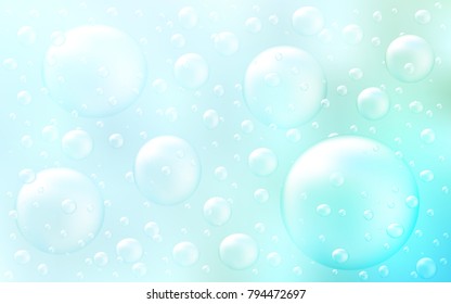 Light Blue Vector Background Bubbles Glitter Stock Vector (Royalty