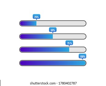 Loading Icon Set Isolated On White Stock Vector (Royalty Free ...