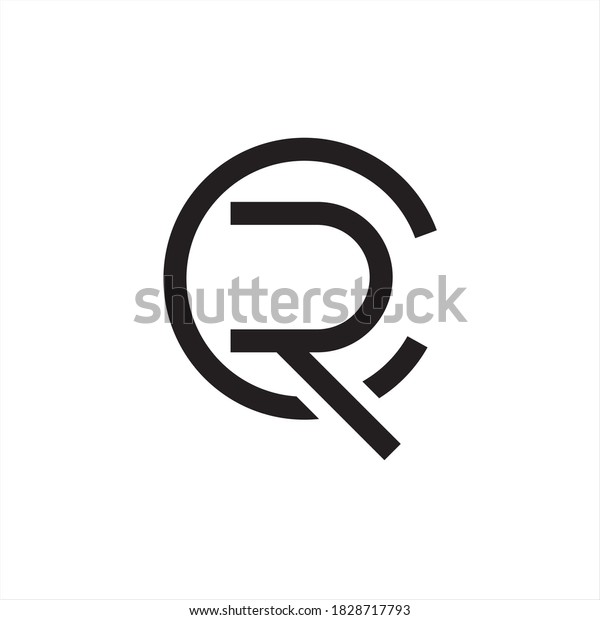 Logo Letter R Combination Letter C Stock Vector (Royalty Free