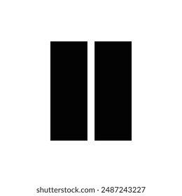 Logo Pause Button Line Two Simple Stock Vector (Royalty Free ...