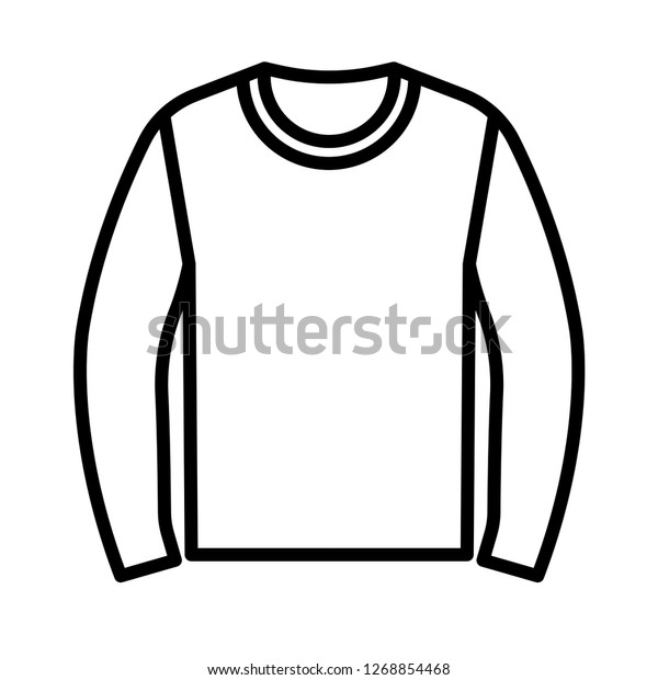 Long Sleeves Vector Icon Stock Vector (Royalty Free) 1268854468
