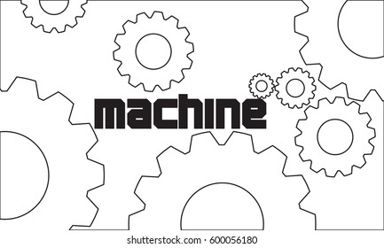 Machine Cogs Engineering Background Stock Vector (Royalty Free ...